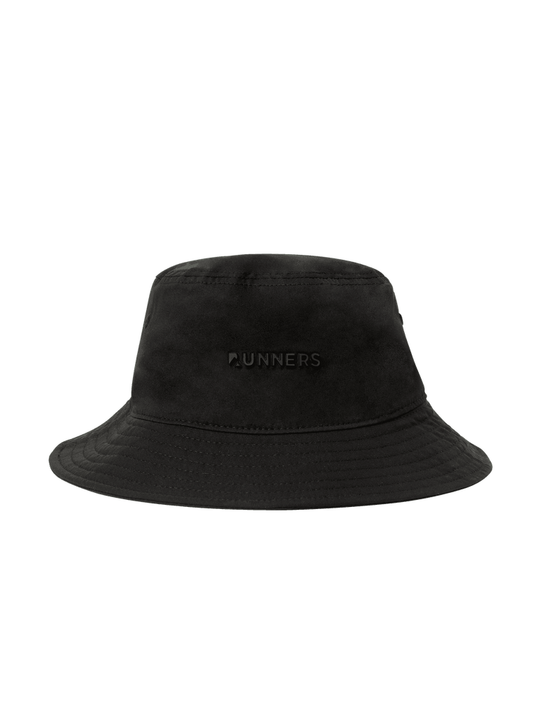 Black Bucket Hat - UPF 50+ Sun Protection in Blackout – Front View Gifts for Runners – Black Bucket Hat - UPF 50+ Sun Protection in Blackout – Front View | Runners Athletics