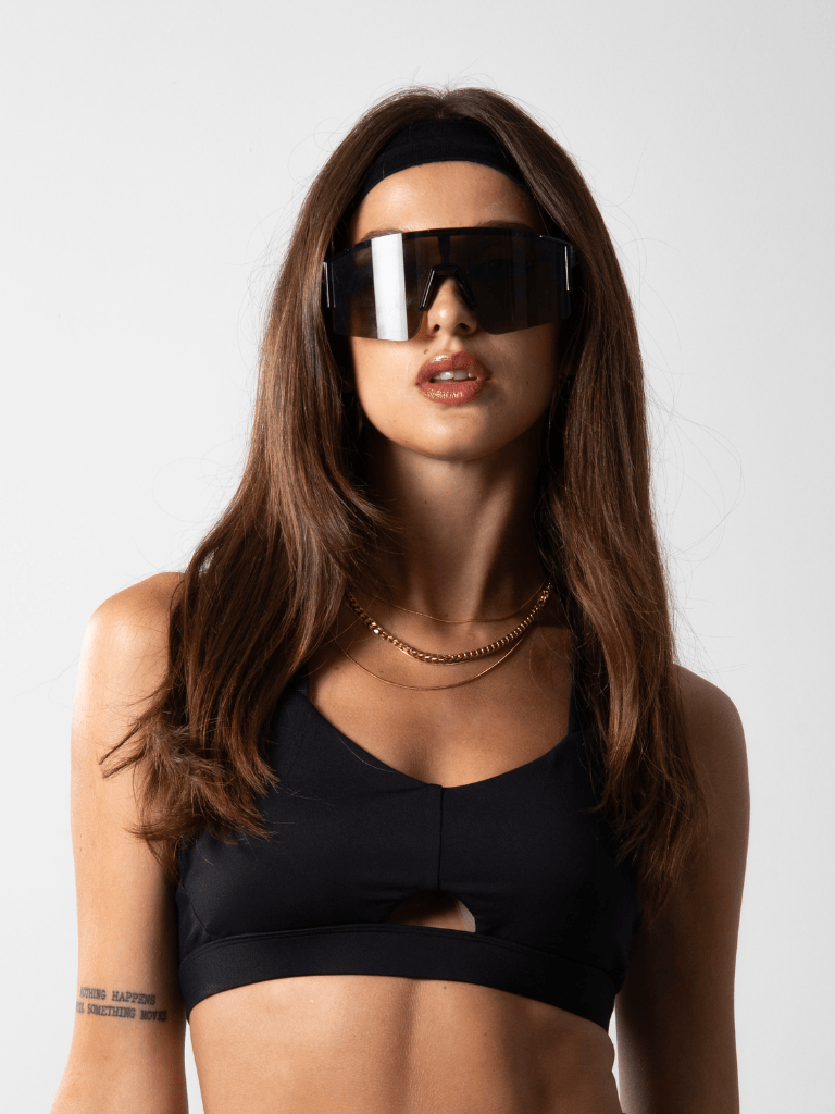 X365 in Blackout – Front View Ultra-Lightweight Rimless Sunglasses – X365 in Blackout – Front View | Runners Athletics