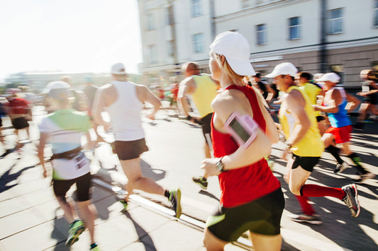 Runners running a marathon