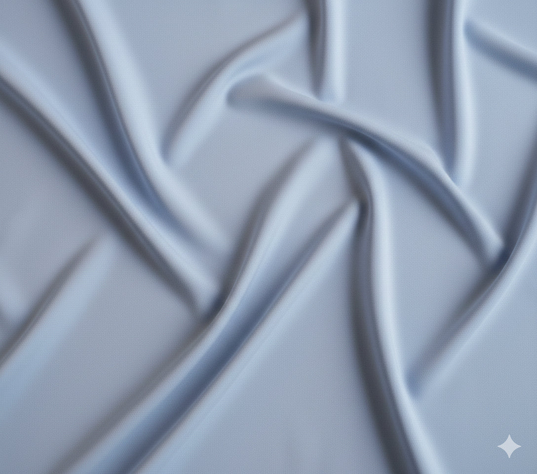 LuxeForm fabric close-up, Cloud Blue four-way stretch texture