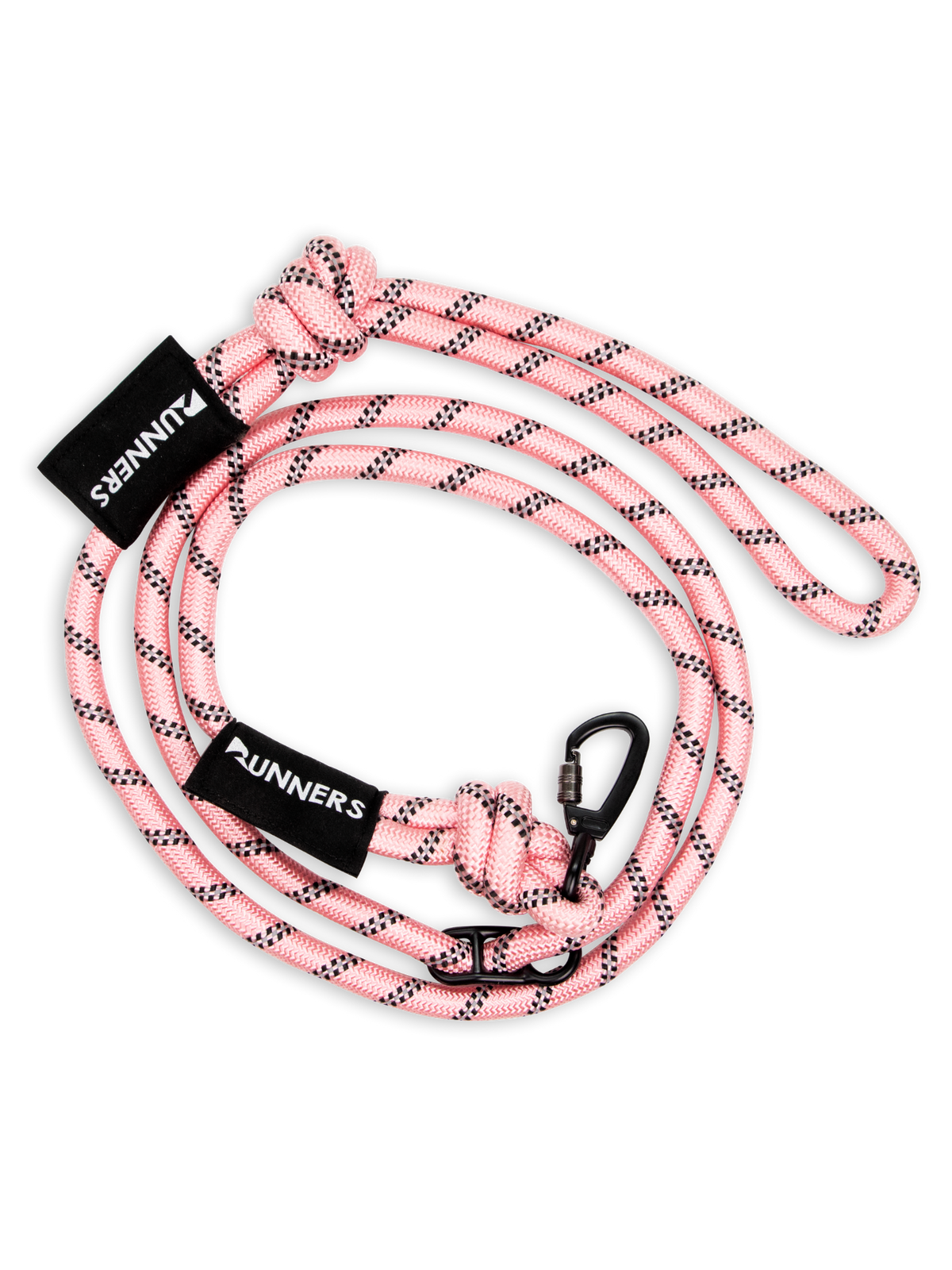 Dog leash with reflective stitching  in Pink
