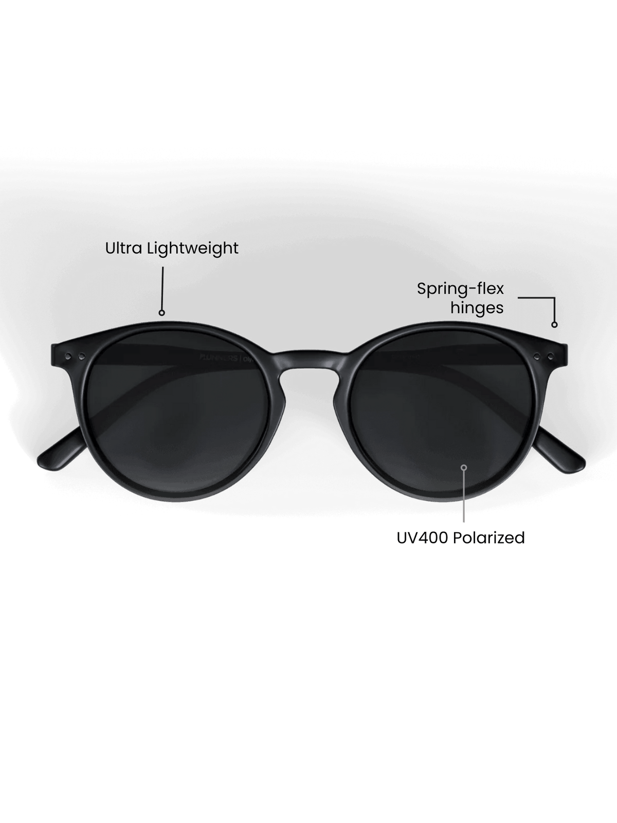 uv400 goggles Black Round Polarized Sunglasses