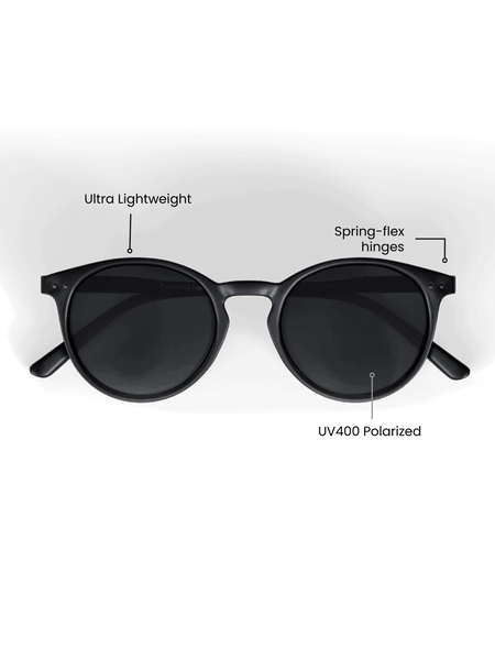 black round goggles Black Round Polarized Sunglasses