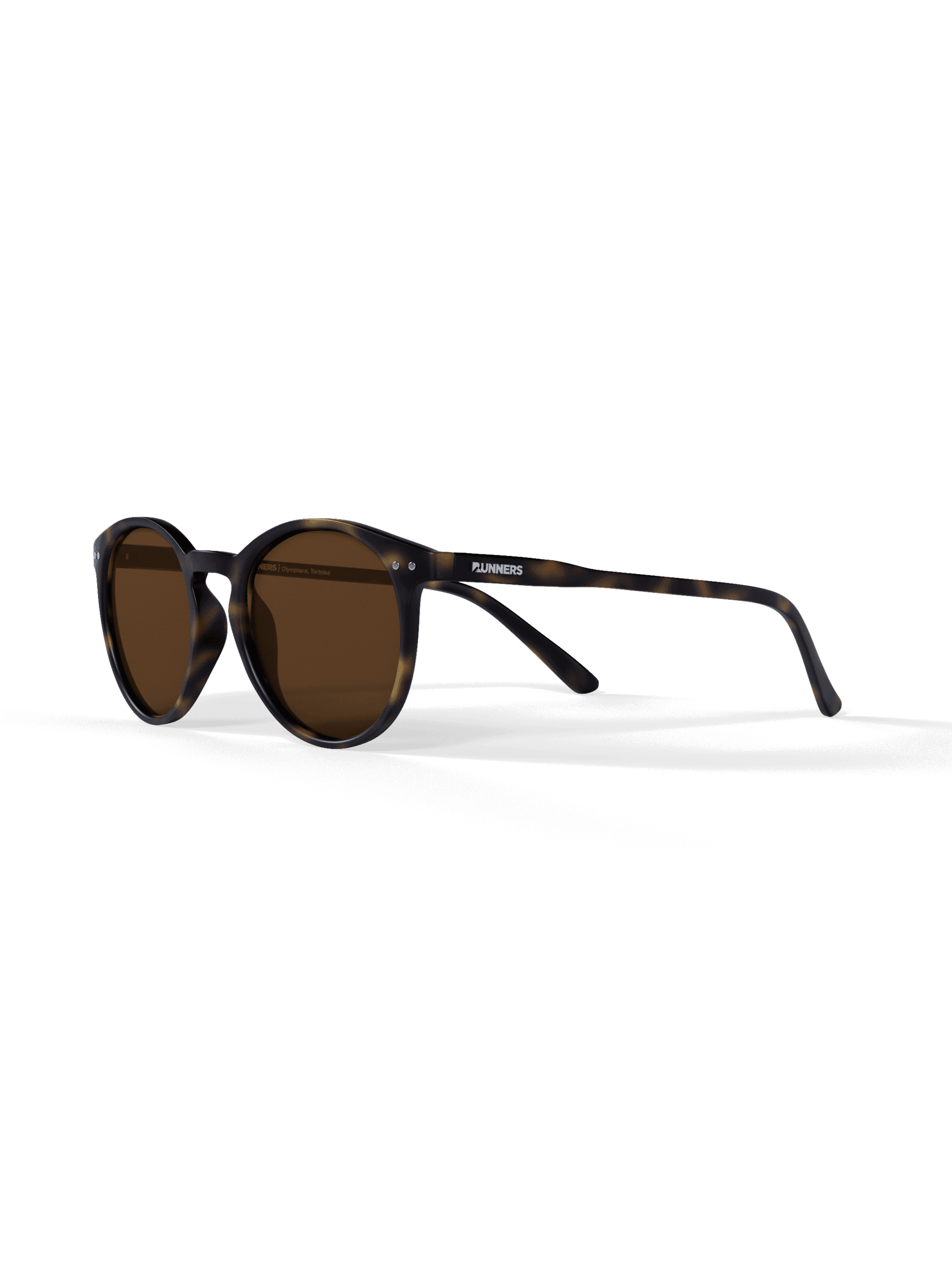 Runner's Athletics tortoise round running sunglasses with brown lenses