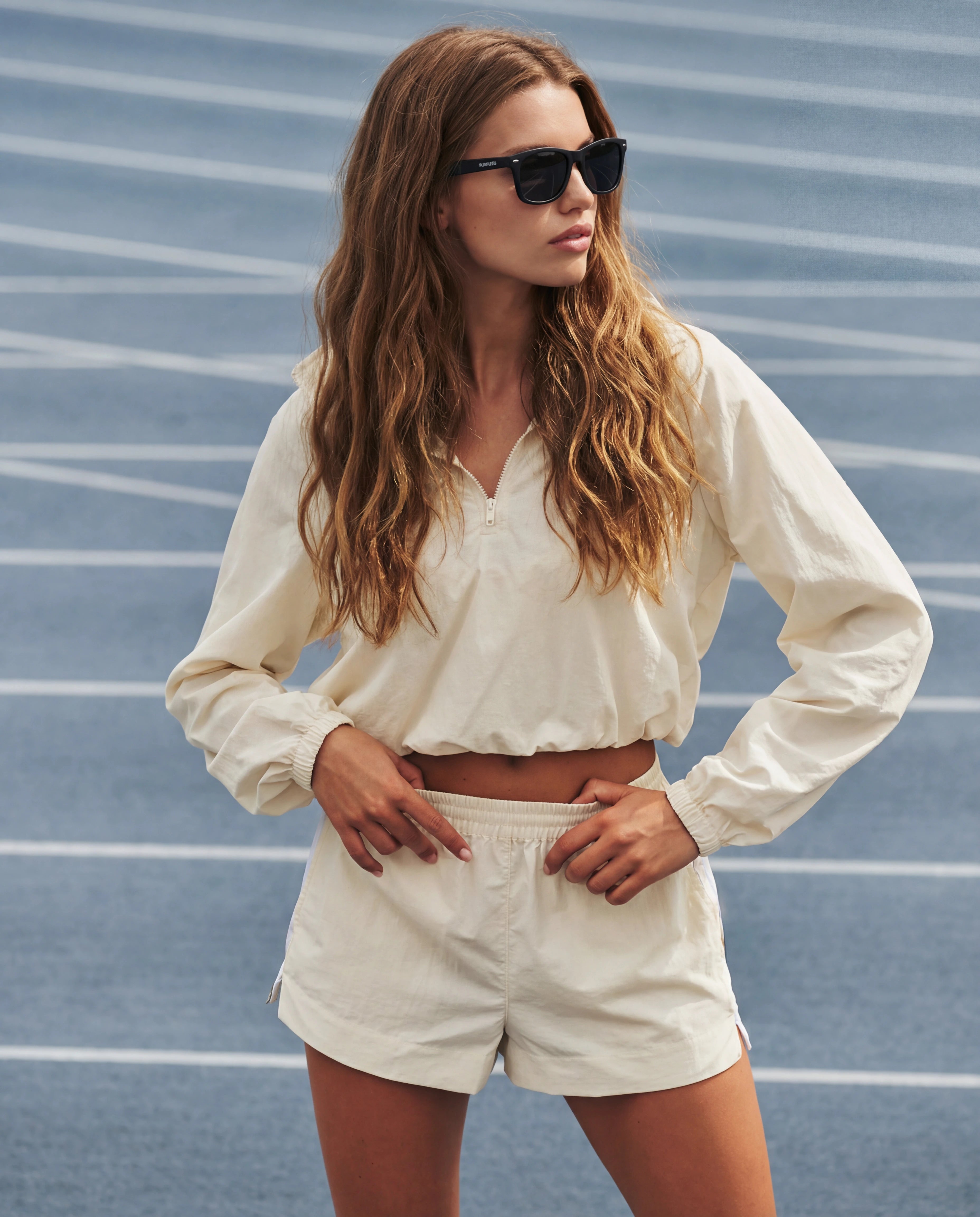 Black Sprinters sunglasses on woman from Runners Athletics