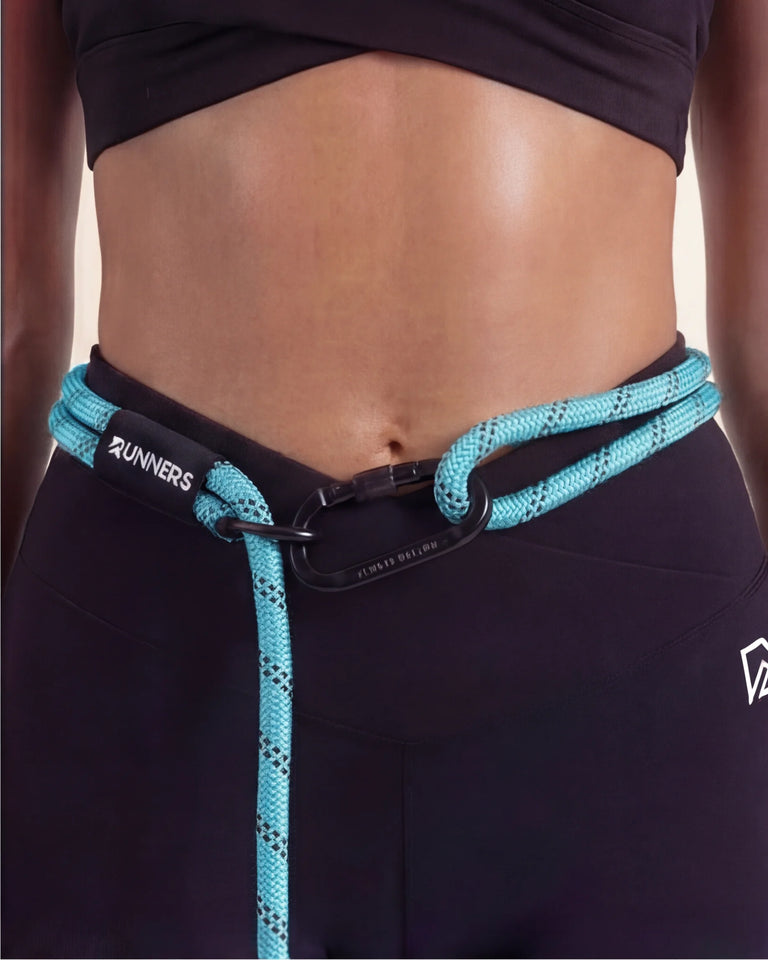 Hands Free Dog Leashes – Rove Hands Free Leash in Aqua Blue Leash – Back View | Runners Athletics