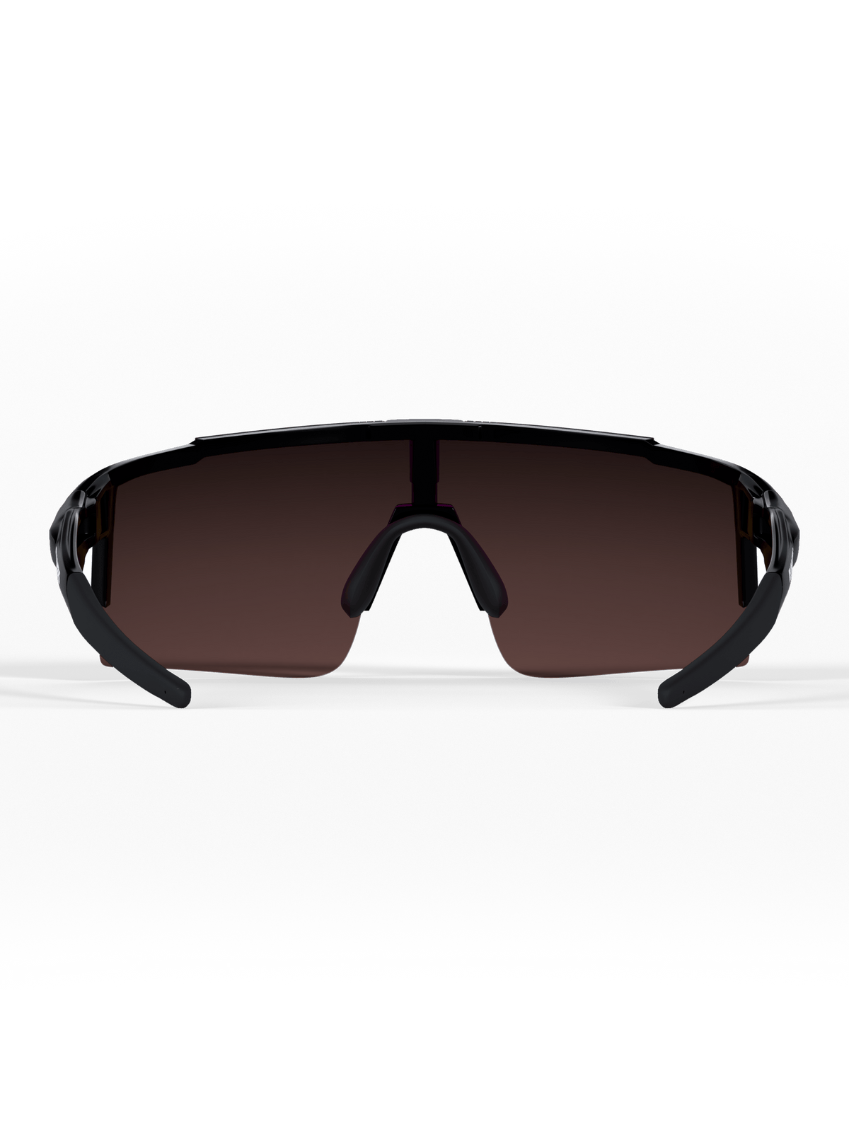 Front view of Cherry Pink X365 black-framed sunglasses